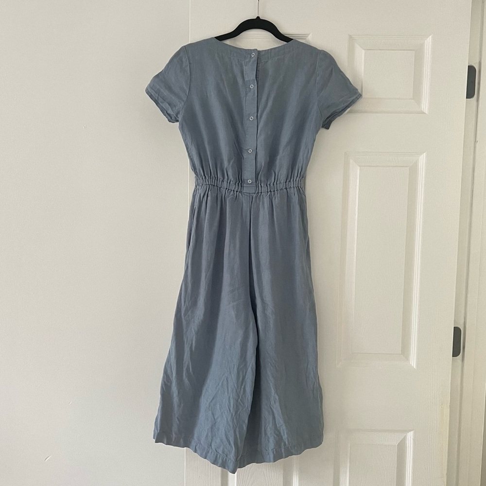 notPERFECTLINEN Light Blue Linen Jumpsuit - Picture 2 of 10